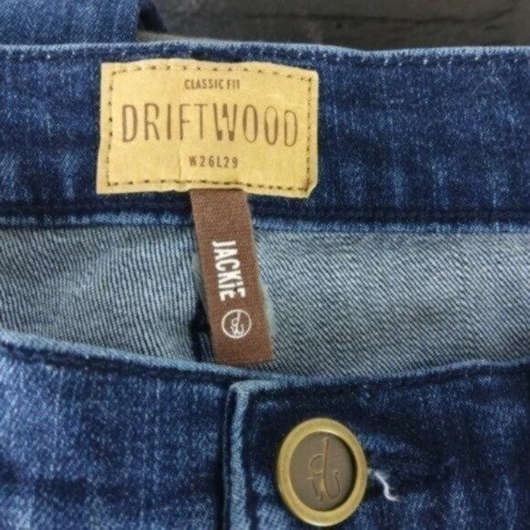 Driftwood Jackie Embroidered Floral high Rise Skinny Ankle Jeans Blue 27 - Picture 3 of 5